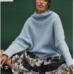 Anthropologie Maeve Athena Light Blue Sweater